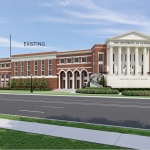 Capstone College of Nursing Addition NW View from University Blvd