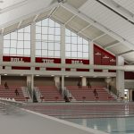 Aquatic Center Renovation architectural rendering 50M POOL NE View