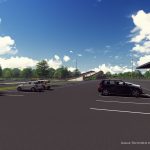2nd Avenue Overpass architectural rendering of southeast view