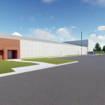 A rendering of the University Archive addition.