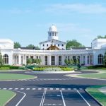 Performing Arts Academic Center architectural rendering S View from N Campus Way