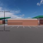 John and Ann Rhoads Softball Stadium Renovation architectural rendering South Perspective