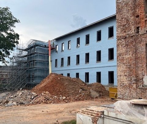 WW south elevation EIFS system